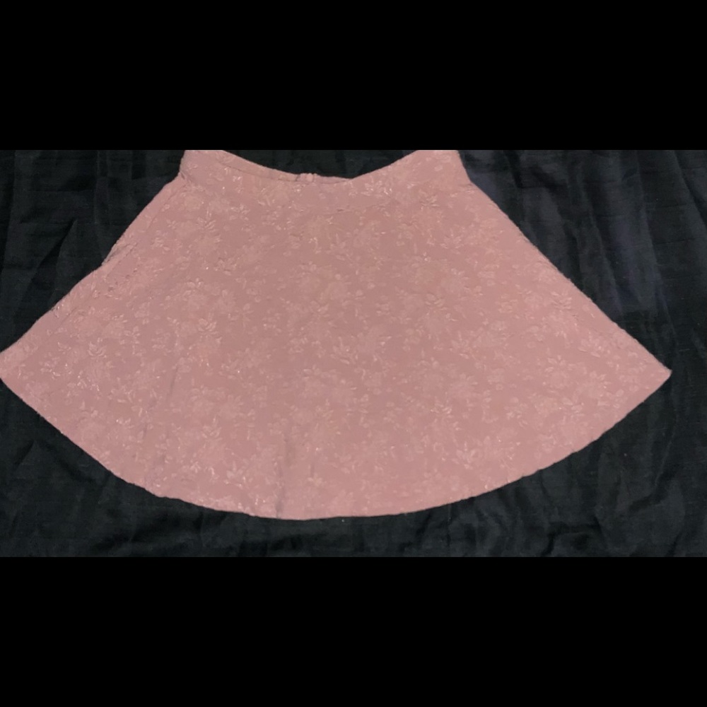 Forever 21 Blush Pink Floral Skirt, size large